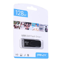 PNY Attaché 4 2.0 128GB USB atmintinė USB A tipo, juoda