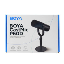 BOYA CastMic P60D Studio Microphone Stand Wired USB XLR - Black