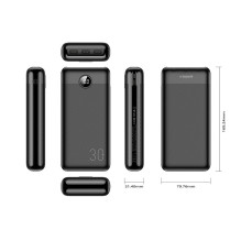Powerbank Veger L30 (W3008PD) PD QC3.0 3A 20W 30000 mAh black Powerbank Veger L30 (W3008PD) PD QC3.0 3A 20W 30000 mAh black