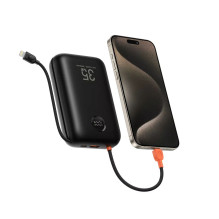 Powerbank Veger K3 (W3018) PD QC3.0 35W 30000 mAh with built-in Type C cables / Lightning black