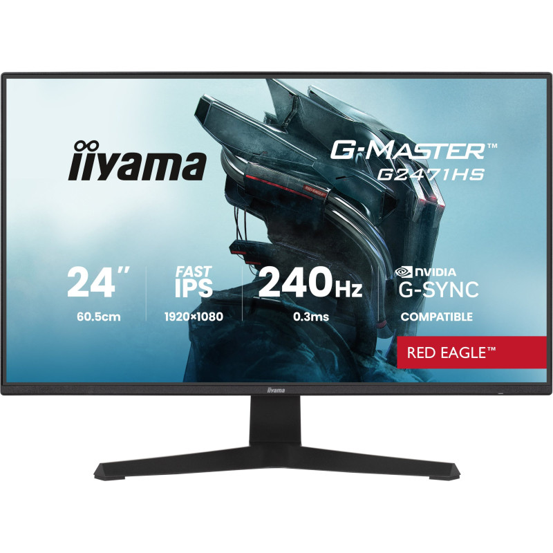 „iiyama G-MASTER G2471HS-B1“ kompiuterio monitorius 60,5 cm (23,8") 1920 x 1080 pikselių „Full HD“ juodas