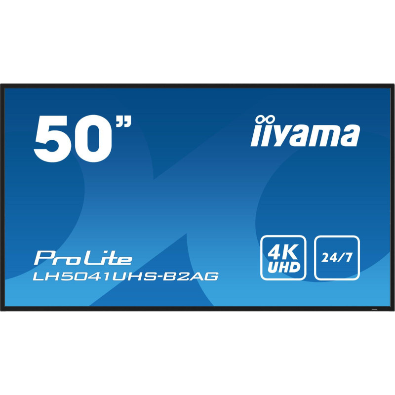 iiyama ProLite LH5041UHS-B2AG 125 7cm (50") 4K UHD Signage Monitor VGA / HDMI / RJ45