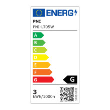 PNI LT05W RGB 3W table lamp, with battery, USB charging, White color PNI LT05W RGB 3W table lamp, with battery, USB charging, White color