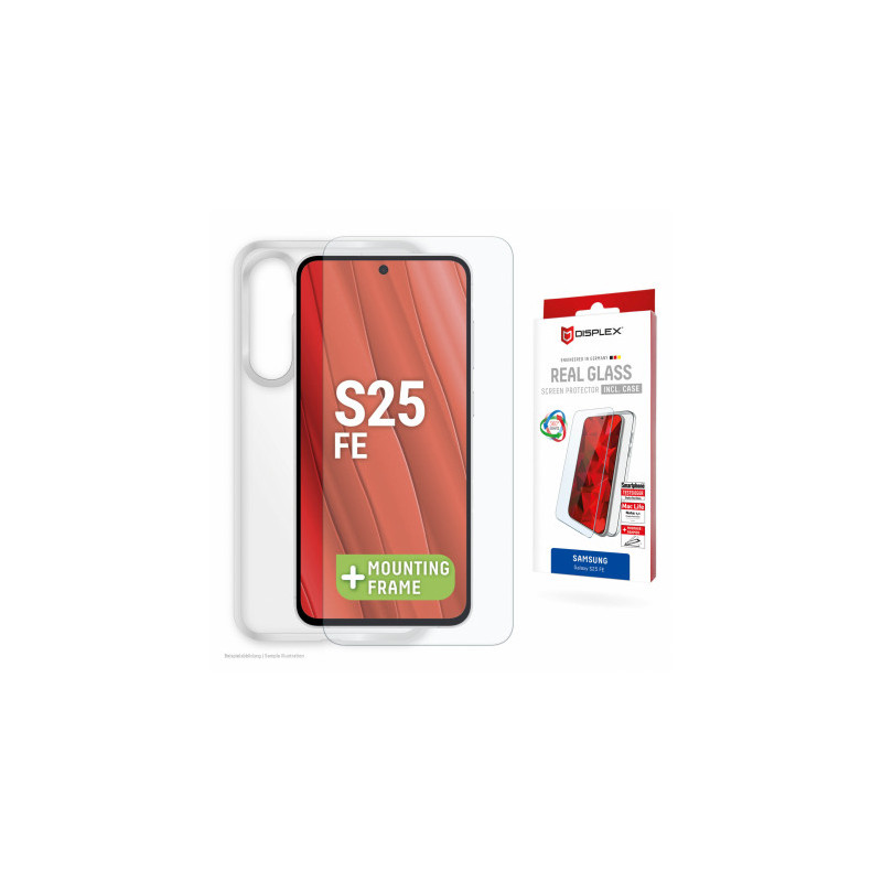 DISPLEX Real Glass S25 FE Screen Protector (2D) + Case