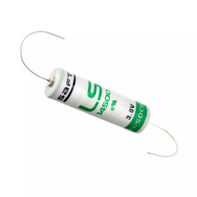 Saft LS14500 AA 3.6V 2600mAh with axial wire lithium battery 1 pc.