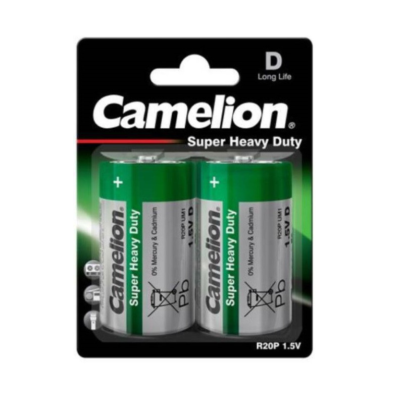 Camelion R20 D Super Heavy Duty 2BL 2 vnt.
