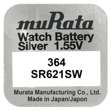 Murata 364 (SR621SW) silver oxide batteries 10 pcs. Murata 364 (SR621SW) silver oxide batteries 10 pcs.