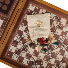 Classic style 4in1 game set: chess, backgammon, ludo and snakes (size M) Manopoulos Classic style 4in1 game set: chess, backgammon, ludo and snakes (size M) Manopoulos