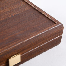 Luxury Domino set in dark walnut wooden case (size M) Manopoulos