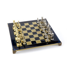 Greco-Roman metal chess set with 44cm (blue) board Manopoulos Greco-Roman metal chess set with 44cm (blue) board Manopoulos