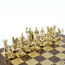 Archers Metal Chess Set with 44cm Chessboard Manopoulos
