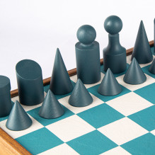 BAUHAUS style Chess set 40x40cm (Turquoise) with pieces Manopoulos BAUHAUS style Chess set 40x40cm (Turquoise) with pieces Manopoulos