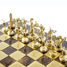 "Greek Mythology" metal chess set with 36cm board Manopoulos