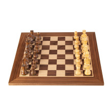 Walnut Chess Set 50cm with Staunton Chess Pieces Manopoulos Walnut Chess Set 50cm with Staunton Chess Pieces Manopoulos