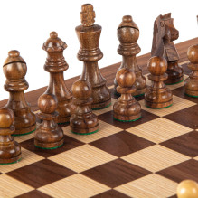 Walnut Chess Set 50cm with Staunton Chess Pieces Manopoulos Walnut Chess Set 50cm with Staunton Chess Pieces Manopoulos