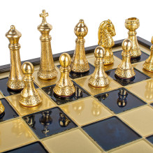 "Classic Metal Staunton" metal chess set with 41cm board on box Manopoulos "Classic Metal Staunton" metal chess set with 41cm board on box Manopoulos