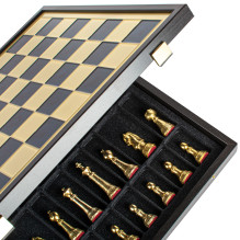 "Classic Metal Staunton" metal chess set with 41cm board on box Manopoulos "Classic Metal Staunton" metal chess set with 41cm board on box Manopoulos