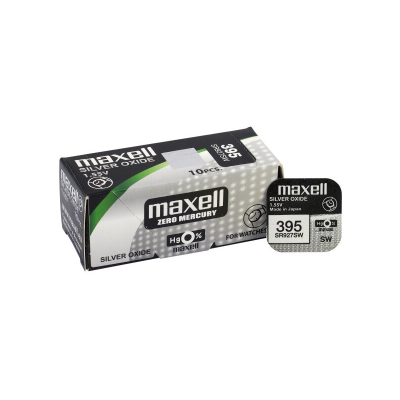Maxell 395 (SR927SW) baterijos 10 vnt.