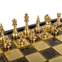 "Classic Metal Staunton" metal chess set with 34cm board on box Manopoulos "Classic Metal Staunton" metal chess set with 34cm board on box Manopoulos