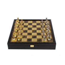 "Classic Metal Staunton" metal chess set with 34cm board on box Manopoulos "Classic Metal Staunton" metal chess set with 34cm board on box Manopoulos