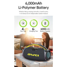 Awei KA16 60W Bluetooth portable speakers V5.3+EDR / 6000mAH Awei KA16 60W Bluetooth portable speakers V5.3+EDR / 6000mAH