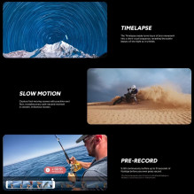 SJCAM SJ30 Dual Lens 8K Camera Rotatable Screen 2.51" 48MP 7h + Selfie stick + accessories