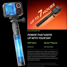 SJCAM SJ30 Dual Lens 8K Camera Rotatable Screen 2.51" 48MP 7h + Selfie stick + accessories