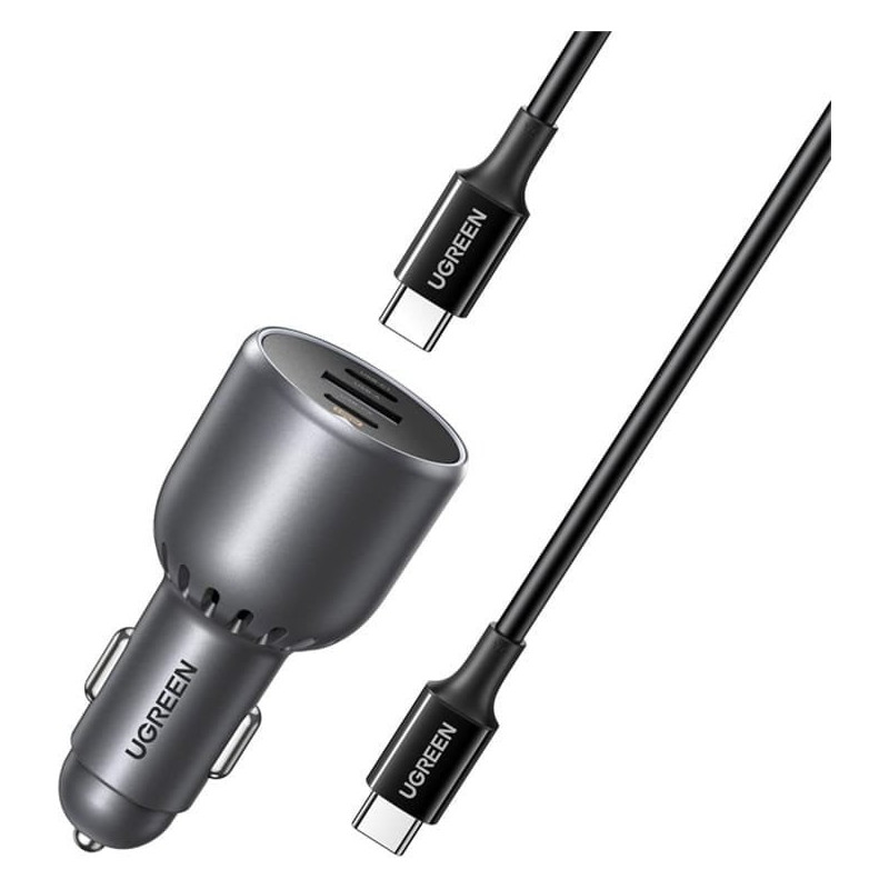 UGREEN EC705 car charger USB + 2x USB-C 130W + 1m 5A cable