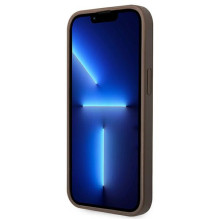 „Guess 4G“ didelis metalinis logotipo dėklas, skirtas iPhone 14 – rudas „Guess 4G“ didelis metalinis logotipo dėklas, skirtas iPhone 14 – rudas