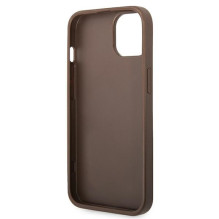 Guess 4G Big Metal Logo Case for iPhone 14 - Brown