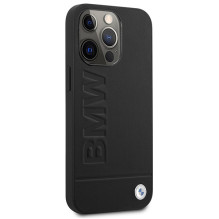 Etui BMW BMHMP14LSLLBK iPhone 14 Pro 6,1' Czarny / juodas kietas dėklas Signature Logo Imprint Magsafe Etui BMW BMHMP14LSLLBK iPhone 14 Pro 6,1' Czarny / juodas kietas dėklas Signature Logo Imprint Magsafe