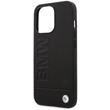 Etui BMW BMHMP14LSLLBK iPhone 14 Pro 6,1' Czarny / juodas kietas dėklas Signature Logo Imprint Magsafe Etui BMW BMHMP14LSLLBK iPhone 14 Pro 6,1' Czarny / juodas kietas dėklas Signature Logo Imprint Magsafe