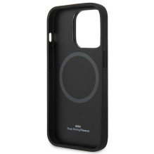 Etui BMW BMHMP14LSLLBK iPhone 14 Pro 6,1' Czarny / juodas kietas dėklas Signature Logo Imprint Magsafe Etui BMW BMHMP14LSLLBK iPhone 14 Pro 6,1' Czarny / juodas kietas dėklas Signature Logo Imprint Magsafe