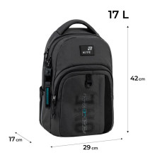 School backpack K26-2578M-3, grey col., 29x17x42 cm School backpack K26-2578M-3, grey col., 29x17x42 cm