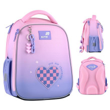 School backpack K26-555S-4, pink col., 27x15.5x36.5 cm