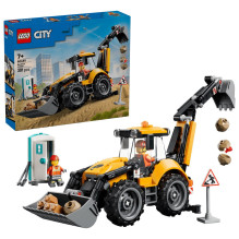 Konstruktorius - LEGO CITY 60480 Ekskavatorius 301 Detalės, 2 Minifigūros, Geltonas