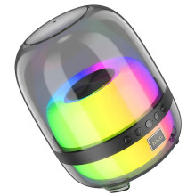 Belaidė kolonėlė „Hoco BS58 10W“, juoda, su spalvingais, šviečiančiais garsais