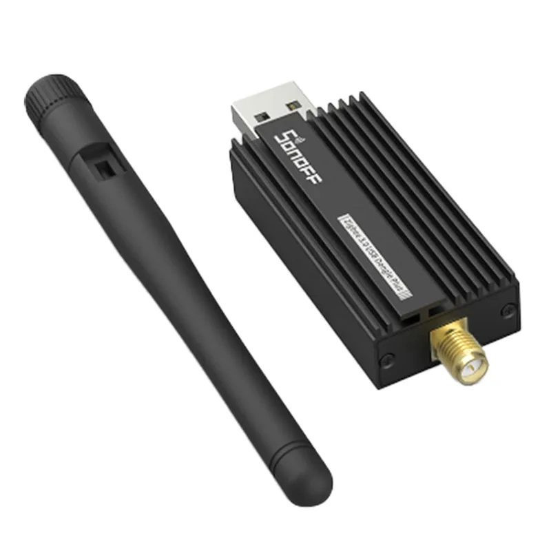 Zigbee vartai - Sonoff ZigBee 3.0 USB Dongle Plus (32 įrenginiai, SMA antena, aliuminis)