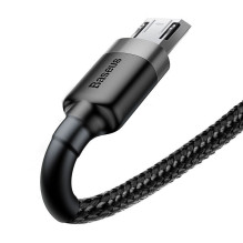 Mikro USB Kabelis - Baseus 2,4A 1m Pilkas / Juodas Mikro USB Kabelis - Baseus 2,4A 1m Pilkas / Juodas