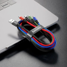 USB Cable - Baseus Fast 4in1 1.2 m Black 2xUSB-C / Lightning / Micro 3.5A