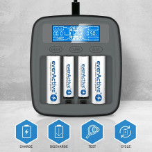 Charger - everActive NC1000MV2 Ni-MH USB-C for AAA / AA Batteries Charger - everActive NC1000MV2 Ni-MH USB-C for AAA / AA Batteries