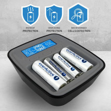 Įkroviklis - everActive NC1000MV2 Ni-MH USB-C AAA / AA Baterijoms Įkroviklis - everActive NC1000MV2 Ni-MH USB-C AAA / AA Baterijoms