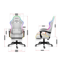 HUZARO FORCE 4.7 RGB balta žaidimų kėdė HUZARO FORCE 4.7 RGB balta žaidimų kėdė
