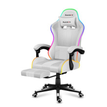 HUZARO FORCE 4.7 RGB balta žaidimų kėdė HUZARO FORCE 4.7 RGB balta žaidimų kėdė