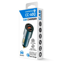 Car charger everActive CC-40Q USB QC3.0 + 2x USB-C PD 60W Car charger everActive CC-40Q USB QC3.0 + 2x USB-C PD 60W