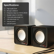 Audiocore AC870 B 2-way 3 W Black, Gray Wired Audiocore AC870 B 2-way 3 W Black, Gray Wired