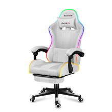 HUZARO FORCE 4.7 RGB balta žaidimų kėdė HUZARO FORCE 4.7 RGB balta žaidimų kėdė