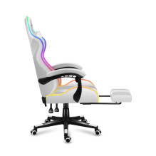 HUZARO FORCE 4.7 RGB balta žaidimų kėdė HUZARO FORCE 4.7 RGB balta žaidimų kėdė