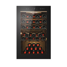 Haier Wine Bank 50 Serie 3 HWS49GAE Kompresorinis vyno aušintuvas Laisvai pastatomas Juoda 49 buteliai