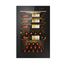 Haier Wine Bank 50 Serie 3 HWS49GAE Kompresorinis vyno aušintuvas Laisvai pastatomas Juoda 49 buteliai